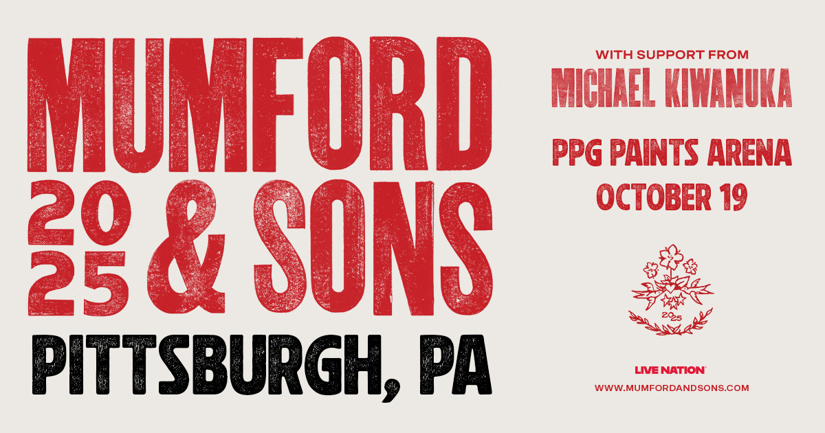 PPG Paints Arena (@ppgpaintsarena) on Twitter photo 🚨JUST ANNOUNCED <a href="/MumfordAndSons/">Mumford & Sons</a> will be coming to PPG Paints Arena on October 19th with special guest <a href="/michaelkiwanuka/">Michael Kiwanuka</a> .
Sign up now presale access --> livemu.sc/mumfordandsons 🚨JUST ANNOUNCED <a href="/MumfordAndSons/">Mumford & Sons</a> will be coming to PPG Paints Arena on October 19th with special guest <a href="/michaelkiwanuka/">Michael Kiwanuka</a> .
Sign up now presale access --> livemu.sc/mumfordandsons