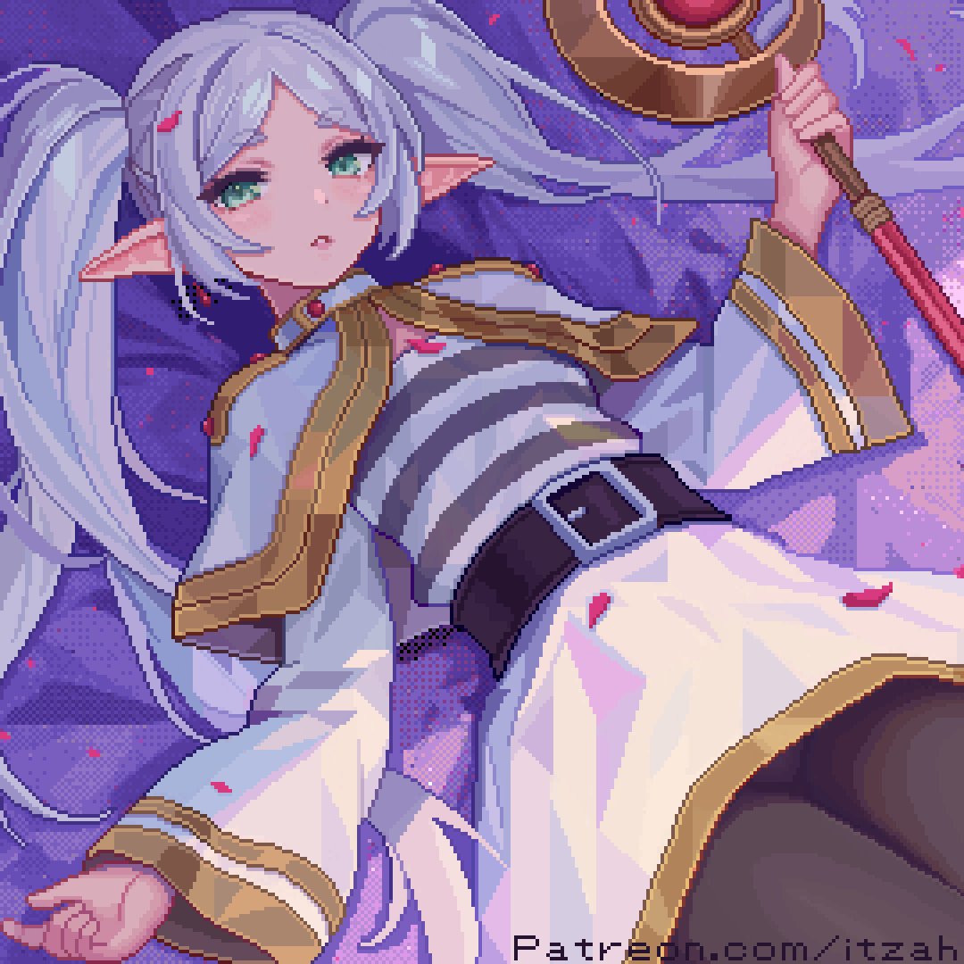 1TZAH's tweet photo. Frieren #pixelart wallpaper. Animated next month. https://t.co/Rna4AbY1Wa