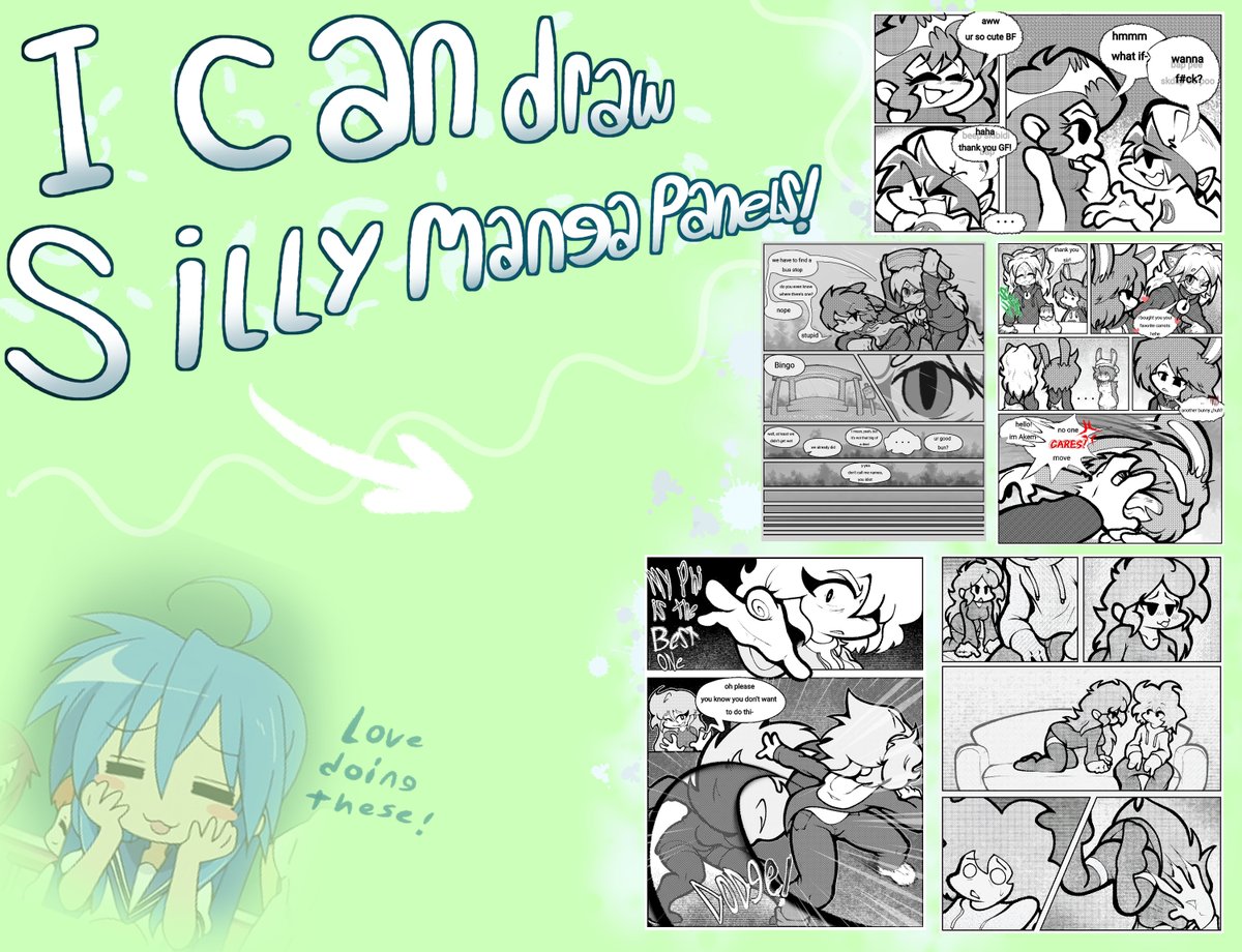 daettqw1's tweet image. COMMISSIONS are now OPEN! 馃惐
doodle: $20
base color: $25
full shading: $30
FULL RENDER: $40
MANGA PANEL (depending on the complexity) : $50
+ simple BG: $5
i draw first and then you pay later
ask for details via DM
OR Discord, tag: daettqwlol
Payment is via PayPal only