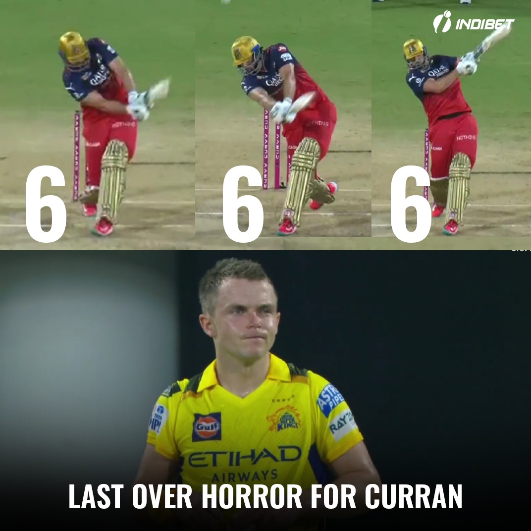 indibetofficial's tweet photo. Tim David was ruthless against Curran, refusing to give him an inch

 #CSKvsRCB #RCBvsCSK #IPL2025 #IPL #RCB #CSK #KKR #SRH #MI #LSG #T20WC  #T20WorldCup #KLRahul #ViratKohli #kingkohli  #India #T20Is #RishabhPant #Memes #Trending #SocialMedia
#indipredict https://t.co/NxVoy3tbN9