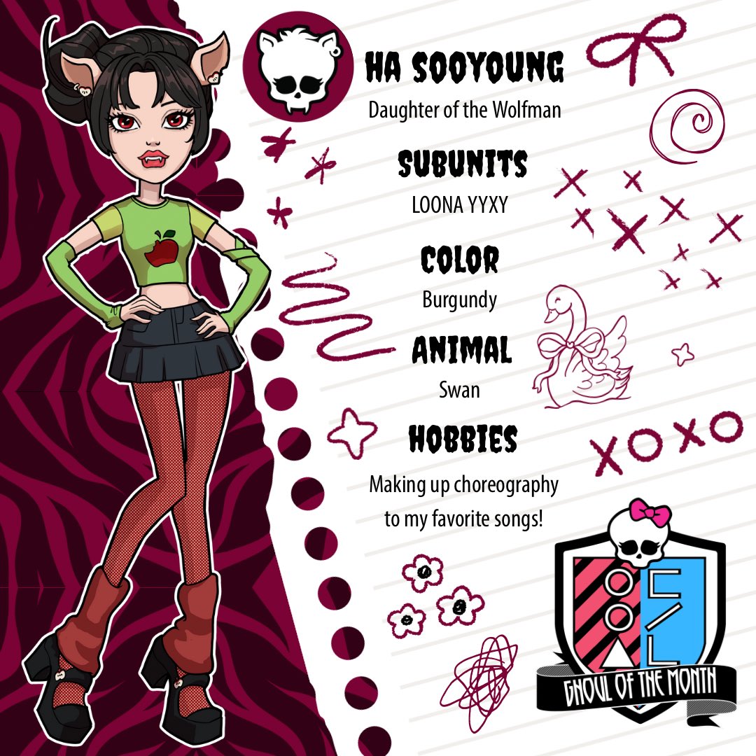 loonacupsleeve's tweet photo. this ghoul needs some space to show off her feariously good dancing! Yves may seem like a lone wolf, but there’s nothing she won’t do for her ghoulfriends!

check out her furtastic style!
#GhoulOfTheMonth https://t.co/f4ms09YTCg