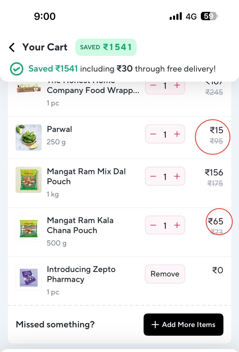 ankitware9's tweet image. @ZeptoNow Why is @Zepto_Tweets charging different prices for two users with the same iOS device model and delivery address? This seems unfair. Can you clarify? #Zepto #PricingIssue