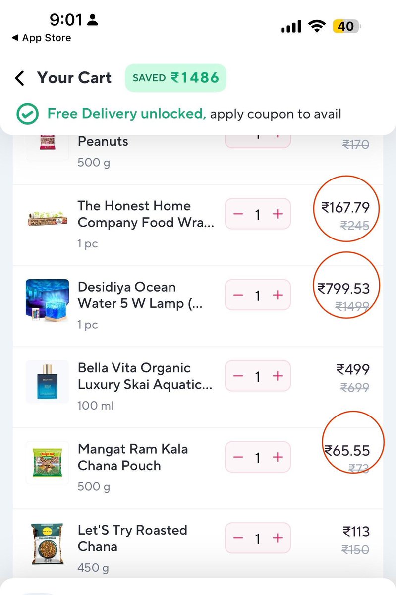 ankitware9's tweet image. @ZeptoNow Why is @Zepto_Tweets charging different prices for two users with the same iOS device model and delivery address? This seems unfair. Can you clarify? #Zepto #PricingIssue
