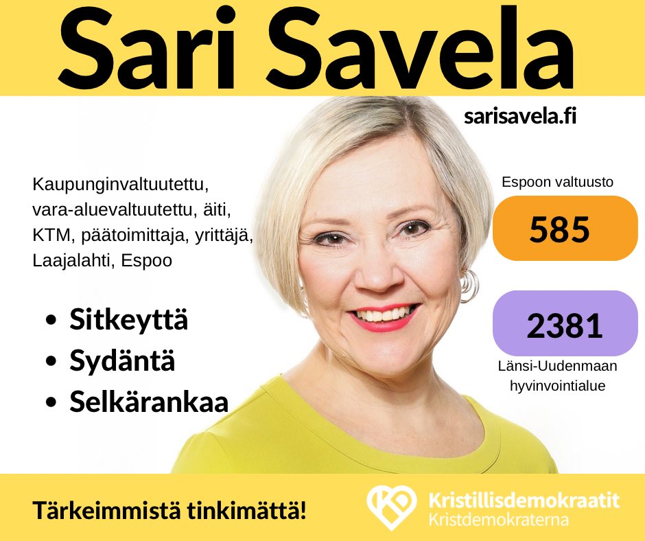 Olen ehdolla jatkokaudelle Espoon kaupunginvaltuustoon. Valmiina palvelemaan kuntalaisia sitkeydellä, sydämellä ja suoraselkäisesti. #espoo #kuntavaalit2025