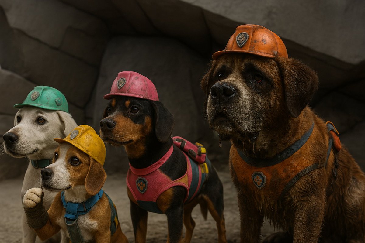 waylongravesart's tweet image. The pupstruction crew better watch out for Tank. There’s something off about him.