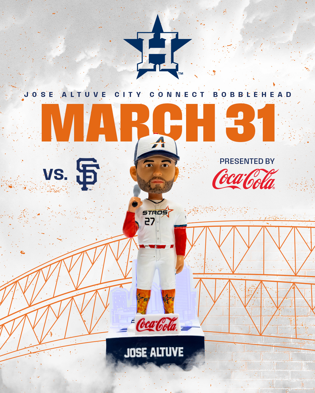 JOSE ALTUVE CITY CONNECT ボブルヘッド Foco Bobblehead - Jose Altuve Astros City Connect – Corpus
