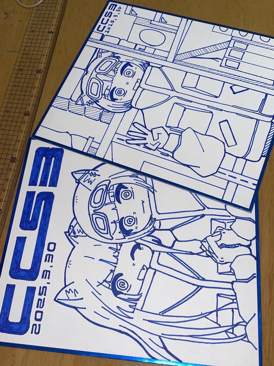 aut0ne's tweet image. #CCS3
物販で手描き色紙500円を二枚、前配ったステッカーをまた無料で頒布しまふ
よかったら是非