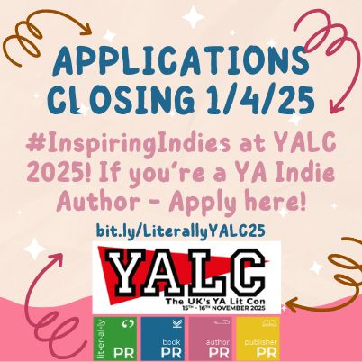 literallypr's tweet image. ⏰ Indie YA Authors! This is your chance to apply to be part of the biggest YA event in the UK (if not the world) for its 11th year @YALC_UK 

Deadline for applications is 1st April so you don&apos;t have time to hang around!

Tag a #YAauthor you love and think should be involved!