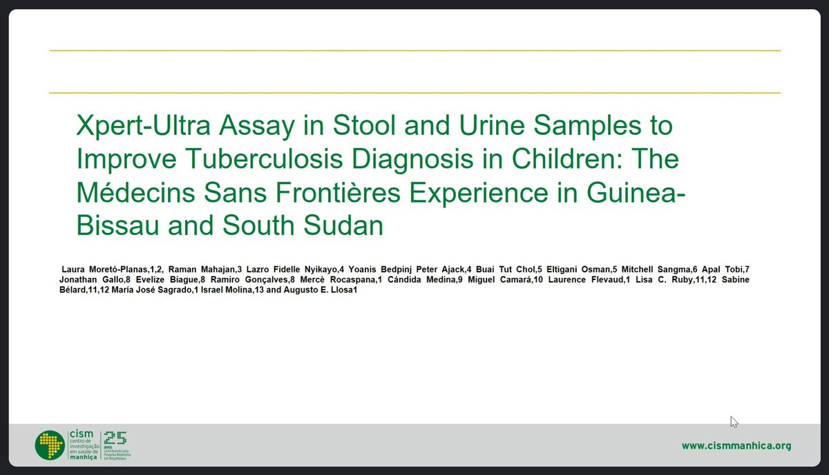 MTBI (@manhica_mtbi) on Twitter photo 💡 An interesting activity we organize is the Journal Club, an excellent opportunity to stay up to date with #TB developments & engage in insightful discussions about selected articles.
This week, it was the turn of Caterina Velasco, Superior Lab Technician at <a href="/Manhica_CISM/">CISM Manhiça</a> 💡 An interesting activity we organize is the Journal Club, an excellent opportunity to stay up to date with #TB developments & engage in insightful discussions about selected articles.
This week, it was the turn of Caterina Velasco, Superior Lab Technician at <a href="/Manhica_CISM/">CISM Manhiça</a>