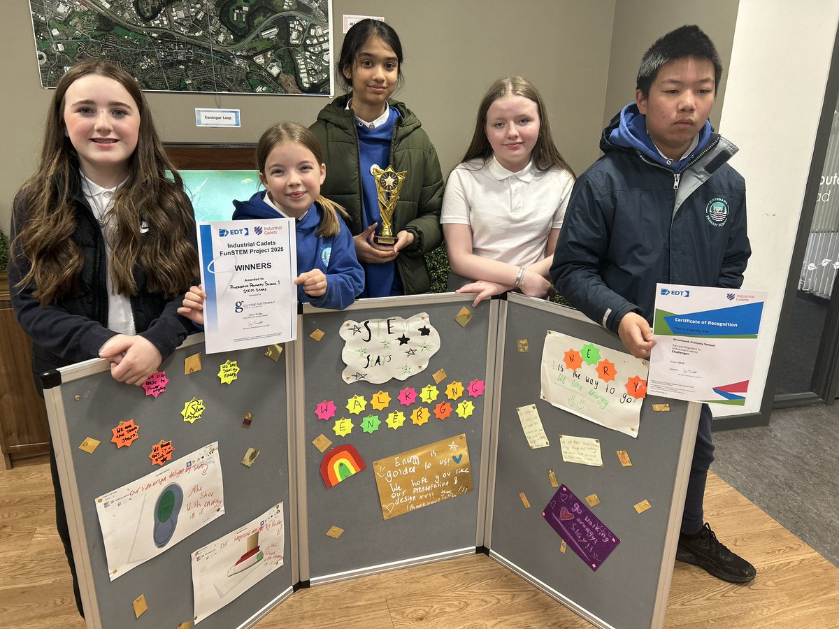 Miss McGarrity (@miss_mcgarrity) on Twitter photo Lots of success today at <a href="/EastbankAcademy/">Eastbank Academy</a> for the <a href="/EDTScotland/">@EDTScotland</a> and <a href="/clydegateway/">Clyde Gateway</a> Fun STEM event.
We won prizes for the highest tower built with straws across all school AND our Stem Stars won a trophy for their kinetic energy storing shoe invention 👞 🌟
<a href="/RiverbankPri/">Riverbank Primary</a> Lots of success today at <a href="/EastbankAcademy/">Eastbank Academy</a> for the <a href="/EDTScotland/">@EDTScotland</a> and <a href="/clydegateway/">Clyde Gateway</a> Fun STEM event.
We won prizes for the highest tower built with straws across all school AND our Stem Stars won a trophy for their kinetic energy storing shoe invention 👞 🌟
<a href="/RiverbankPri/">Riverbank Primary</a>