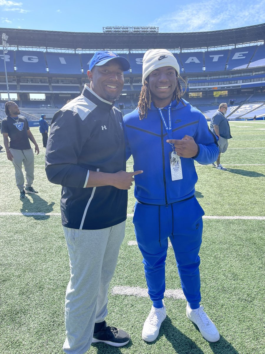 Donovan Crow (@donovancrow1) on Twitter photo Had a great time <a href="/GeorgiaStateFB/">GSU Football</a> Spring practice & scrimmage today! Thanks Coach <a href="/Enrique__Davis/">Coach Enrique Davis</a> for the invite & opportunity to learn! 🔵⚪️
<a href="/DellMcGee/">Dell McGee</a>
<a href="/RecruitDevils/">Central Football</a> <a href="/HallTechSports1/">Hall-Tech Sports</a> <a href="/BDPRecruiting/">Bryan Payton</a> Had a great time <a href="/GeorgiaStateFB/">GSU Football</a> Spring practice & scrimmage today! Thanks Coach <a href="/Enrique__Davis/">Coach Enrique Davis</a> for the invite & opportunity to learn! 🔵⚪️
<a href="/DellMcGee/">Dell McGee</a>
<a href="/RecruitDevils/">Central Football</a> <a href="/HallTechSports1/">Hall-Tech Sports</a> <a href="/BDPRecruiting/">Bryan Payton</a>