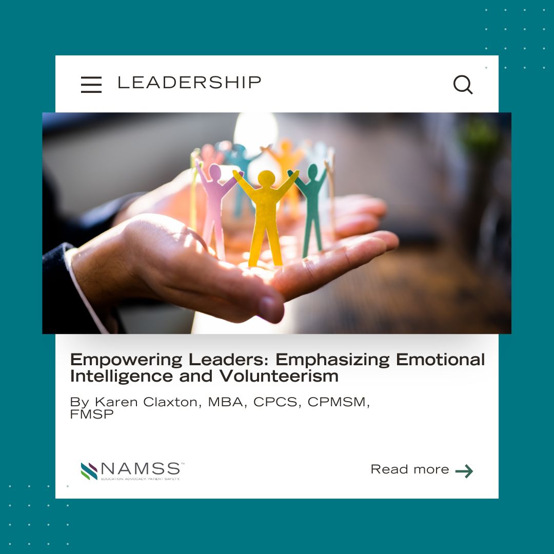 Lead with impact! Discover how emotional intelligence and volunteerism with NAMSS can elevate your career in this members-only article. Read more: buff.ly/H9gb5IL