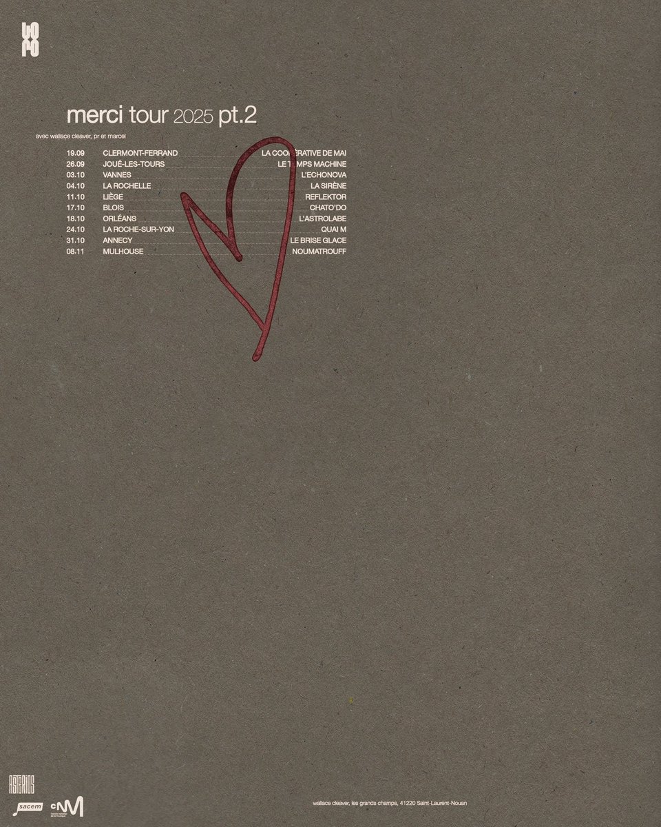 wallacecleaver_'s tweet image. « merci tour » pt.2 🤍

linktr.ee/WallaceCleaver…

merci à toutes les personnes venues à cette première tournée inoubliable, et ceux qui viendront à la prochaine. merci 🤍