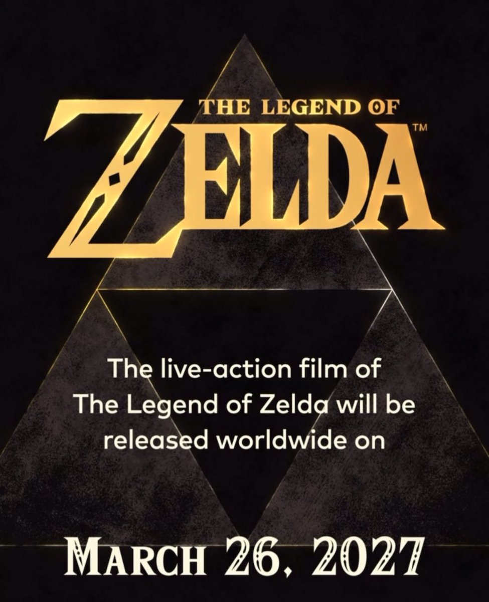 ¡La película de Zelda en live acton ya tiene fecha de estreno!

¿Quién ya tiene plan para el 26 de marzo de 2027? 😍😎