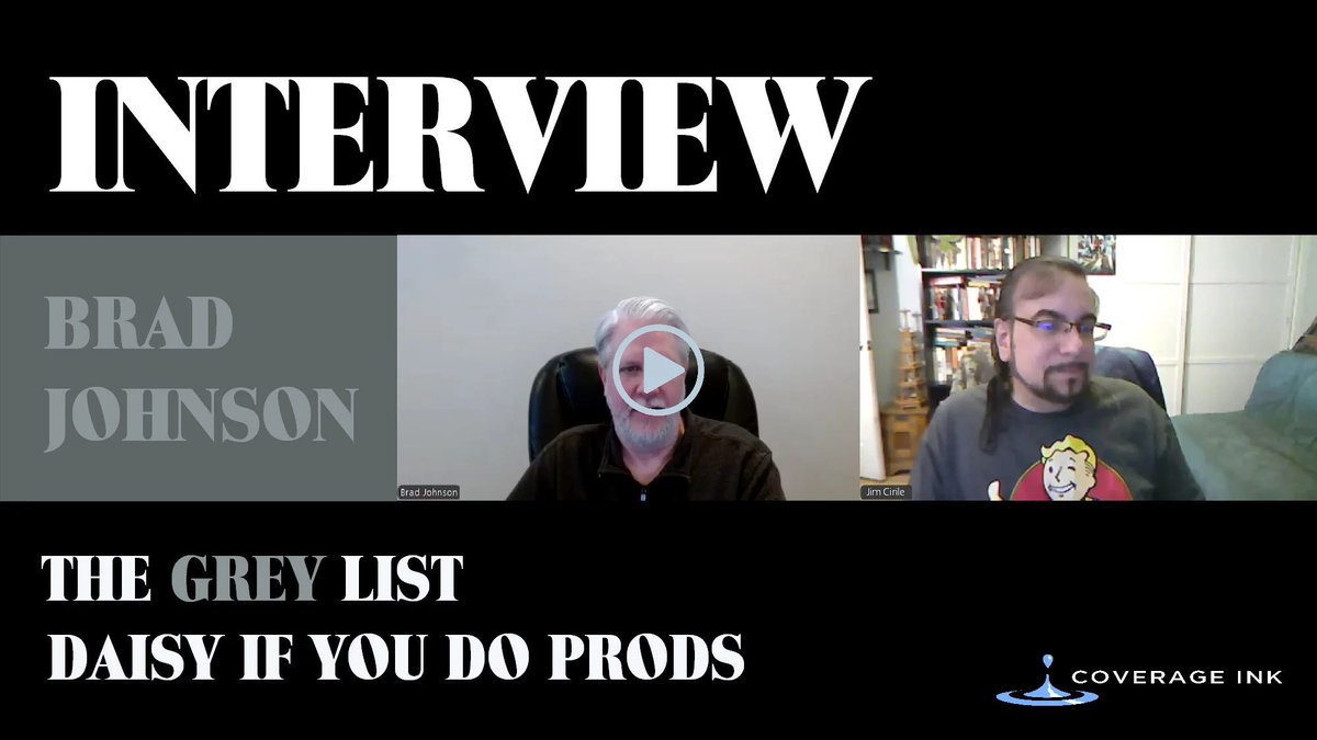 Are you a #writer over 40 &amp; worried about ageism? We had an enlightening conversation with Brad M Johnson <a href="/RWWFilm/">Brad M Johnson</a> -- the founder of <a href="/The_Grey_List/">The Grey List</a> who champions #screenwriters over 40.
Watch it here: coverageink.com/are-you-a-writ…  

#writingcommunity