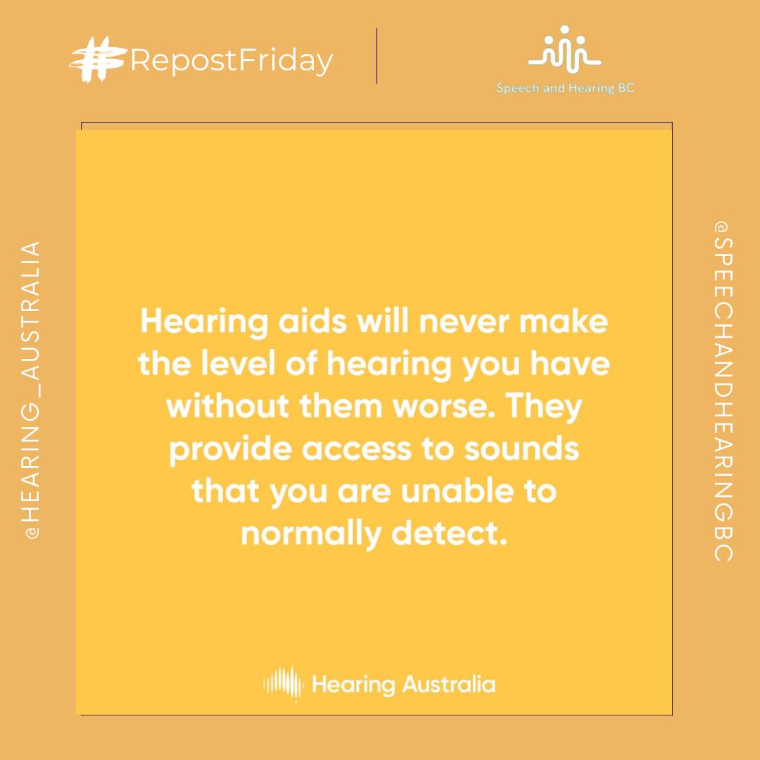 Thank you @hearing_australia for debunking this common hearing aid myth! Hearing aids can only help! 💛