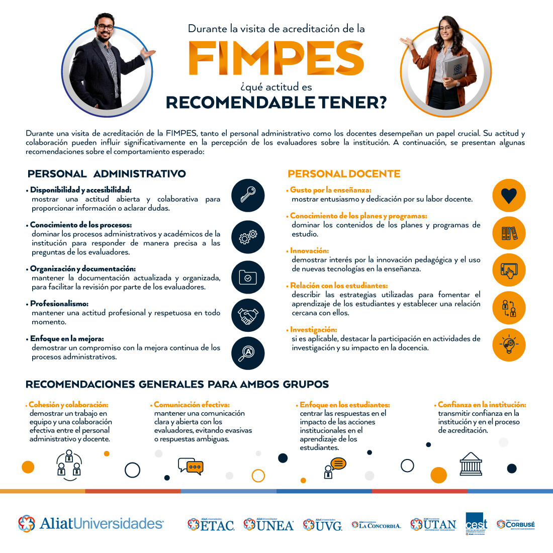 👀 ¿Se acerca la visita de FIMPES?
Tu actitud también cuenta 💪
Mostremos lo mejor de nuestra universidad con compromiso, calidad y trabajo en equipo 🧡
#FIMPES