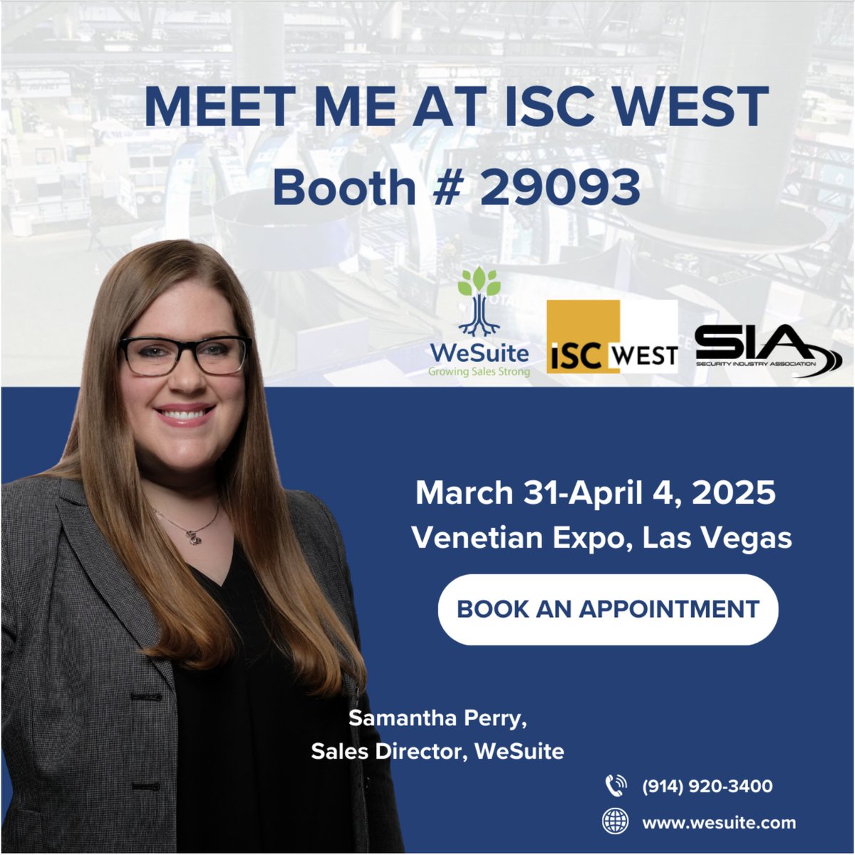 WeSuite's tweet photo. Meet Sam to see how WeSuite will custom tailor our sales software to suit your workflow needs. Sam helps our clients quote and sell accurately and profitably.

Book here: https://t.co/3uZaTacXgv

See you at ISC! ✨

#ISCWest2025 #WeSuite #SecuritySales #ProfitableSales https://t.co/9pReyMwkTY