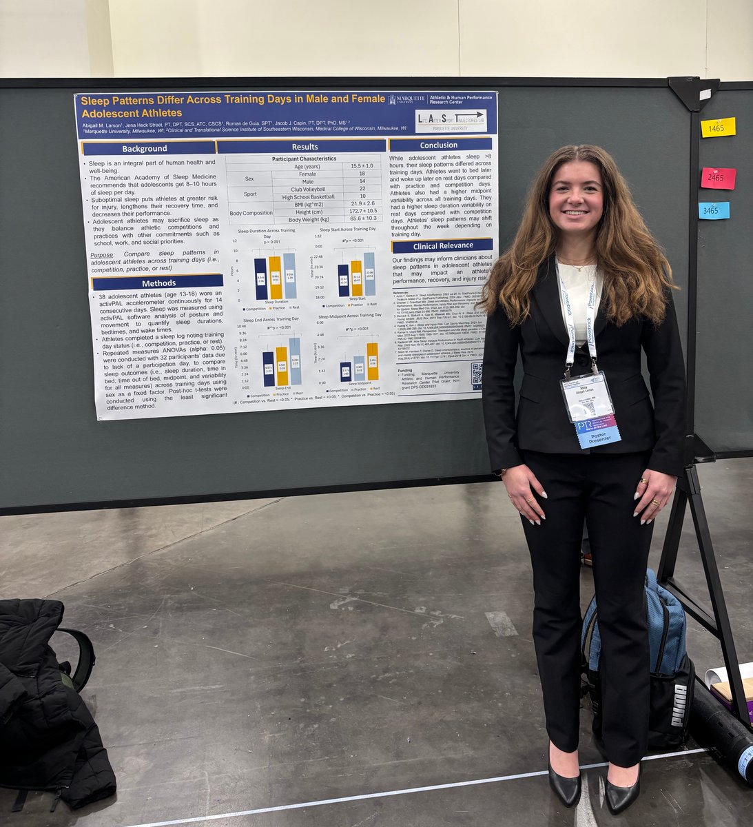 Last month, 4 of our team members shared their research at CSM in Houston. Abby and Roman presented posters, and Jena and Dr. Capin gave platform talks. They all did a great job representing our lab! #research #CSM #lastlab #MUPT