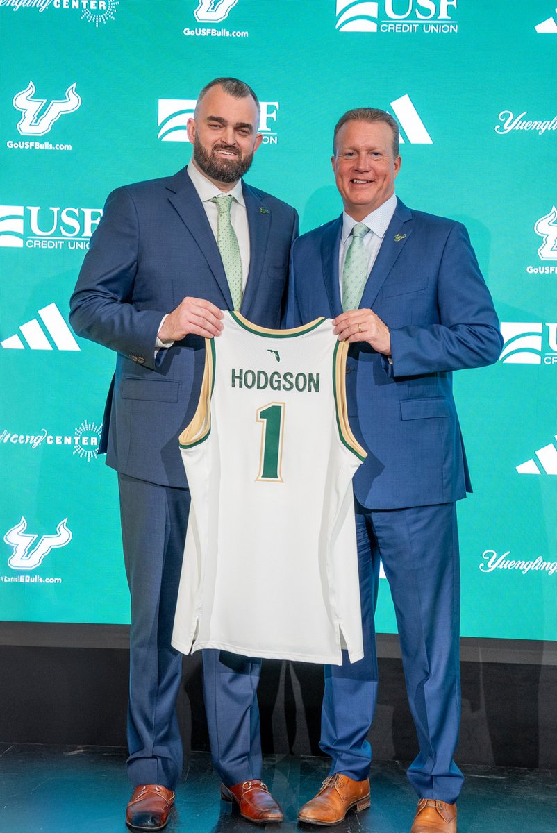 Jay Stroman (@stromanjay) on Twitter photo Today, we proudly introduced <a href="/CoachBHodgson/">Bryan Hodgson</a> as the new head coach of <a href="/USFMBB/">USF Men's Basketball</a>! His passion, energy and commitment to developing well-rounded student-athletes make him the perfect leader to guide our program forward.
From building a winning culture to mentoring the next generation Today, we proudly introduced <a href="/CoachBHodgson/">Bryan Hodgson</a> as the new head coach of <a href="/USFMBB/">USF Men's Basketball</a>! His passion, energy and commitment to developing well-rounded student-athletes make him the perfect leader to guide our program forward.
From building a winning culture to mentoring the next generation