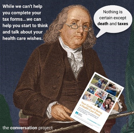 Prince William Health District (@princewilliamhd) on Twitter photo Tax season can be daunting, but starting conversations about your health care wishes doesn't have to be. <a href="/convoproject/">The Conversation Project</a> is here to help! Start by reading through their guide to Being a Health Care Proxy: bit.ly/2YtTG8E #NHDD Tax season can be daunting, but starting conversations about your health care wishes doesn't have to be. <a href="/convoproject/">The Conversation Project</a> is here to help! Start by reading through their guide to Being a Health Care Proxy: bit.ly/2YtTG8E #NHDD