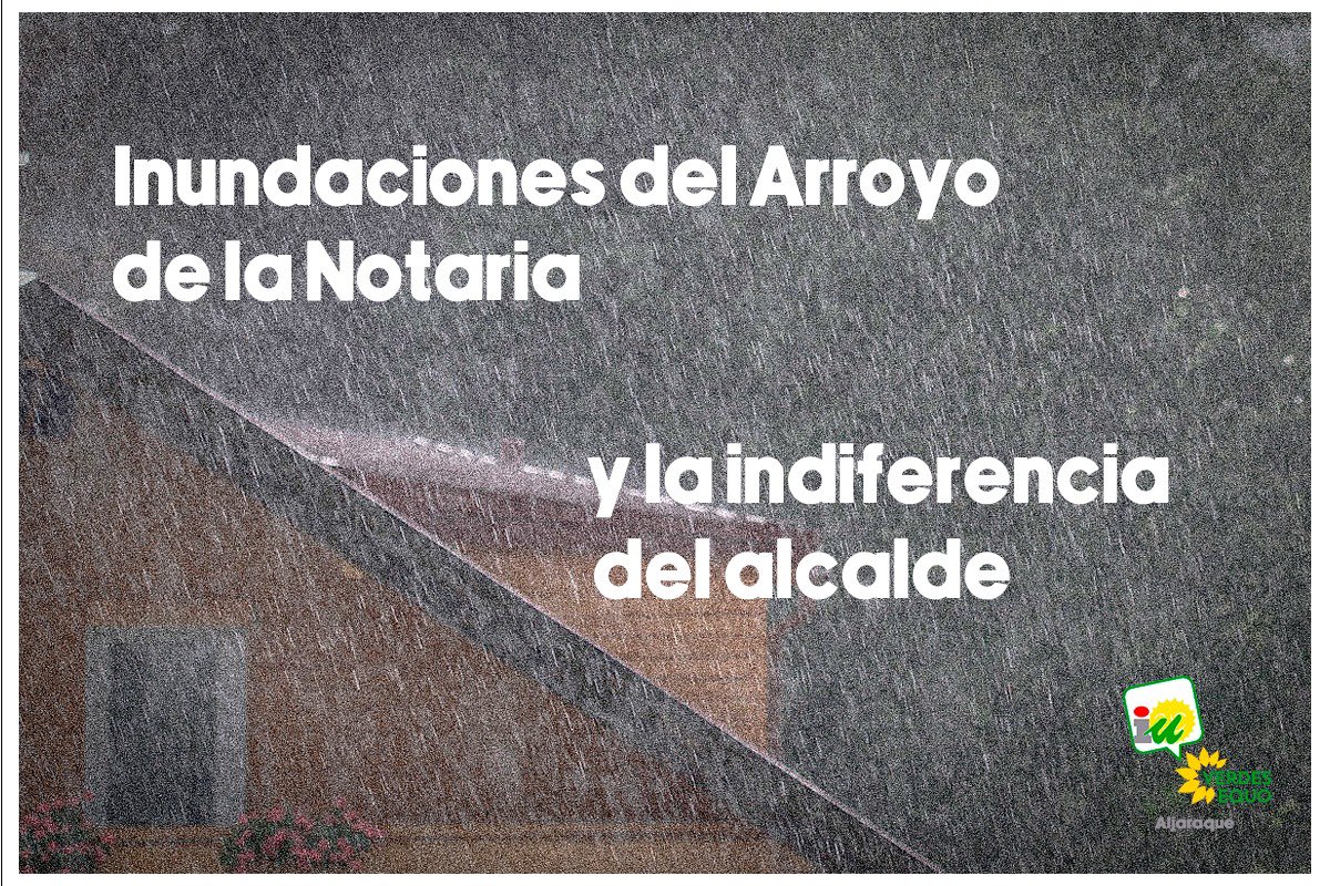 IUAljaraque's tweet photo. Las inundaciones del Arroyo de la Notaría y la indiferencia del alcalde 🌊⚠️

Los vecinos y vecinas aledaños a este a arroyo llevan años sufriendo las inundaciones provocadas por su desbordamiento a causa de las lluvias. https://t.co/y3MzCyfFUw