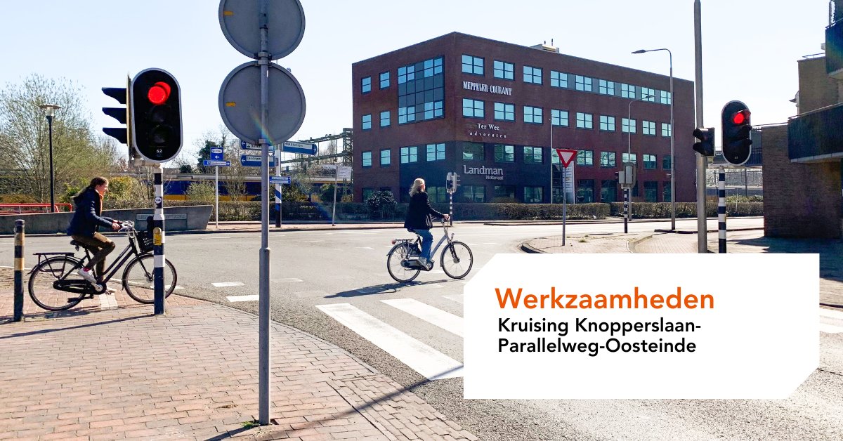 𝗪𝗲𝗿𝗸𝘇𝗮𝗮𝗺𝗵𝗲𝗱𝗲𝗻 𝗸𝗿𝘂𝗶𝘀𝗶𝗻𝗴 𝗞𝗻𝗼𝗽𝗽𝗲𝗿𝘀𝗹𝗮𝗮𝗻-𝗣𝗮𝗿𝗮𝗹𝗹𝗲𝗹𝘄𝗲𝗴
Van 31 maart tot 11 april vervangen wij de verkeerslichten op de kruising Knopperslaan-Parallelweg-Oosteinde. Tijdens de werkzaamheden staan er verkeersregelaars bij het kruispunt.