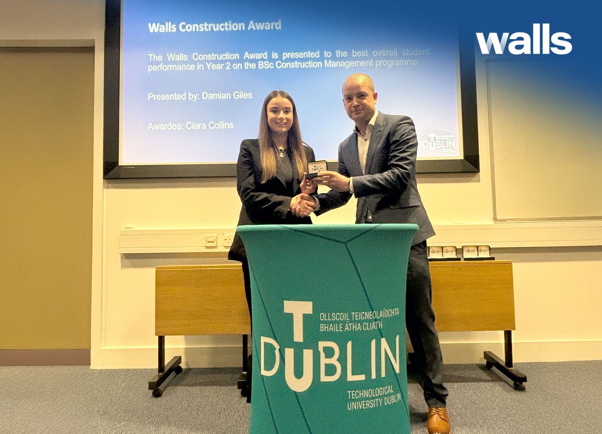 Walls Construction (@wallsconstruct) on Twitter photo Walls Construction was delighted to attend the <a href="/WeAreTUDublin/">TU Dublin / OT Baile Átha Cliath</a> Construction Management and Quantity Surveying Student Showcase and Excellence Awards 2025 on Thursday, March 20th.
Congratulations to all the winners on their outstanding achievements!
#BuildingOurFutureTogether Walls Construction was delighted to attend the <a href="/WeAreTUDublin/">TU Dublin / OT Baile Átha Cliath</a> Construction Management and Quantity Surveying Student Showcase and Excellence Awards 2025 on Thursday, March 20th.
Congratulations to all the winners on their outstanding achievements!
#BuildingOurFutureTogether