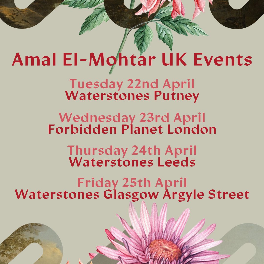 Arcadia Books (@arcadia_books) on Twitter photo We're so pleased to share that Amal El-Mohtar is coming to the UK!
We've got four wonderful events lined up across the country, get your tickets here: geni.us/RiverUKEvents
<a href="/tithenai/">Amal El-Mohtar</a> #TheRiverHasRoots #ThisIsHowYouLoseTheTimeWar We're so pleased to share that Amal El-Mohtar is coming to the UK!
We've got four wonderful events lined up across the country, get your tickets here: geni.us/RiverUKEvents
<a href="/tithenai/">Amal El-Mohtar</a> #TheRiverHasRoots #ThisIsHowYouLoseTheTimeWar