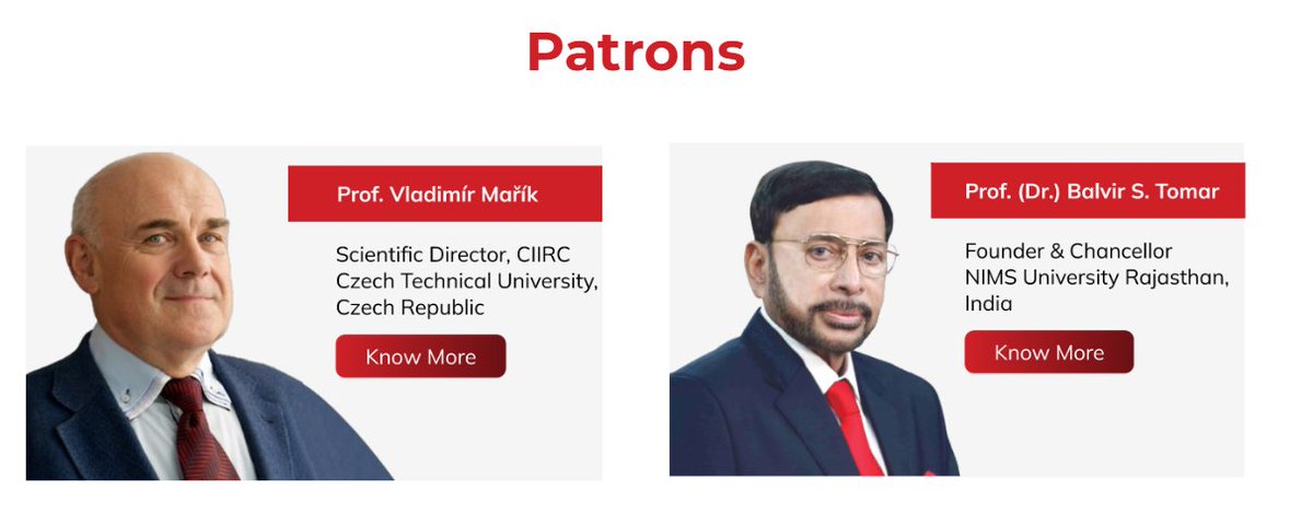CIIRCCTU's tweet photo. 📅 1–3 April: #NIMSAICON 2025 in India – held on the occasion of the MICARC center opening.
Patron: Prof. Vladimír Mařík.
Strong speaker lineup from @CIIRC_CTUCZ.

Topics: Industrial, Medical &amp; Ethical AI.
#AI #CzechScience #EthicalAI #MICARC @INPACE_hub @NimsUniversity https://t.co/VHkq3AjyHy