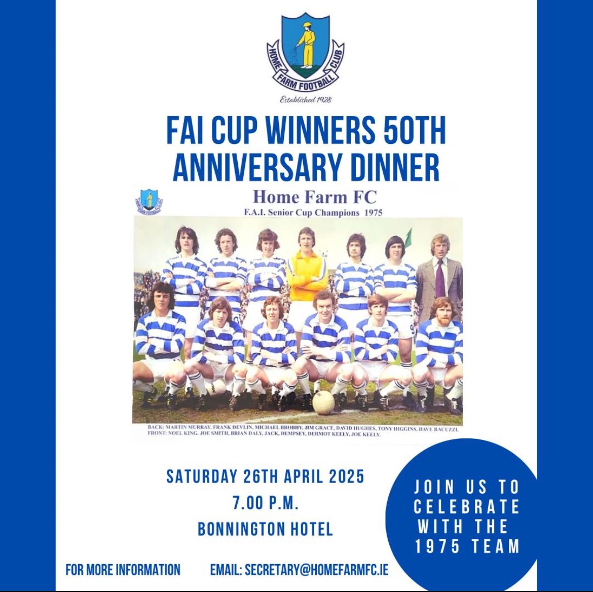 David Daly (@davedalyfm) on Twitter photo Join us for great night in April celebrating the 1975 FAI cup winning team of 1975
<a href="/RoyCurtis68/">Roy Curtis</a> <a href="/JohnDugganSport/">John Duggan</a> <a href="/sportsdes/">Des Cahill</a>
All support most welcome Join us for great night in April celebrating the 1975 FAI cup winning team of 1975
<a href="/RoyCurtis68/">Roy Curtis</a> <a href="/JohnDugganSport/">John Duggan</a> <a href="/sportsdes/">Des Cahill</a>
All support most welcome