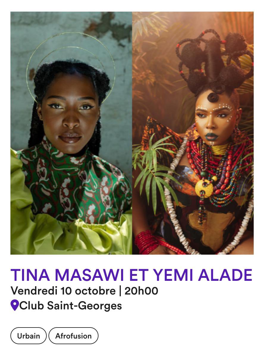 Tina Masawi (@tinamasawi) on Twitter photo Ma girls emagitare, your sis will be sharing the stage with the Queen <a href="/yemialadee/">✊🏾 yemialade</a> here in Barcelona y’all! 🥹🙏🏾 Ma girls emagitare, your sis will be sharing the stage with the Queen <a href="/yemialadee/">✊🏾 yemialade</a> here in Barcelona y’all! 🥹🙏🏾
