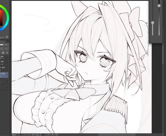 線画をきれいに描くのがマイブームです 