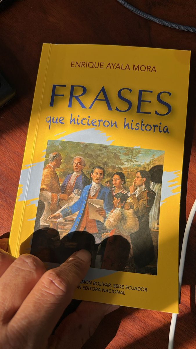 Luis Andrango C (@anrrangoluis) on Twitter photo 📖✨ ¡Miren qué joya literaria tengo en mis manos! "Frases que hicieron historia" de <a href="/EAyalaMora/">Enrique Ayala Mora</a> .
Un libro que recopila palabras que han marcado el rumbo del Ecuador. 🗣️📜 ¿Cuáles son las frases históricas que más te inspiran? ¡Comparte en los comentarios! 📖✨ ¡Miren qué joya literaria tengo en mis manos! "Frases que hicieron historia" de <a href="/EAyalaMora/">Enrique Ayala Mora</a> .
Un libro que recopila palabras que han marcado el rumbo del Ecuador. 🗣️📜 ¿Cuáles son las frases históricas que más te inspiran? ¡Comparte en los comentarios!