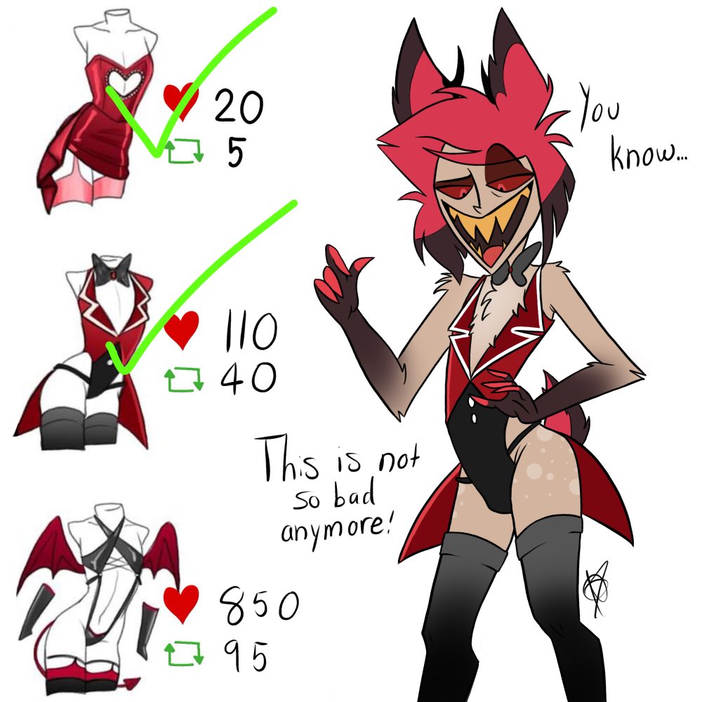 TommyTransBoi's tweet photo. he’s getting used to it lol also upped the last one bc ik we can get it #Alastor #HazbinHotelFanart #alastorxlucifer https://t.co/MHq1f2EVr1
