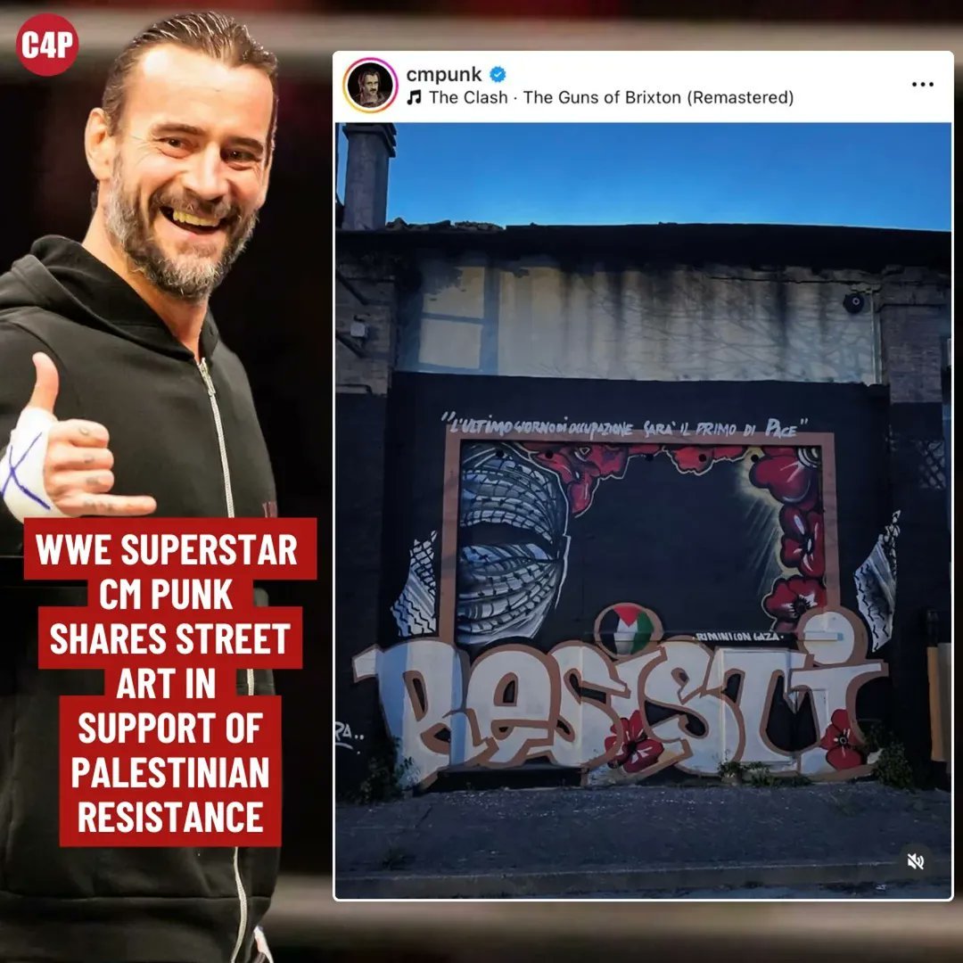 jacksonhinkle's tweet photo. 🇵🇸 CM Punk STANDS with Palestine! https://t.co/wuWfbVOnc0
