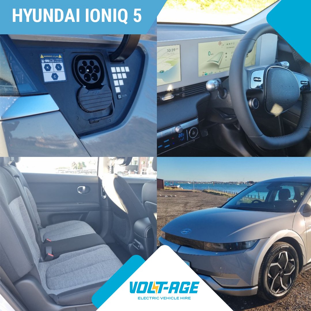 Drive the future with the Hyundai Ioniq 5! ⚡Futuristic design, fast charging, and an unforgettable ride await you. 🌍💚 Ready for your next electric adventure? 
➡️ Reserve now: voltagehire.com 
#HyundaiIoniq5 #ElectricCarHire #DriveTheFuture #EVAdventure