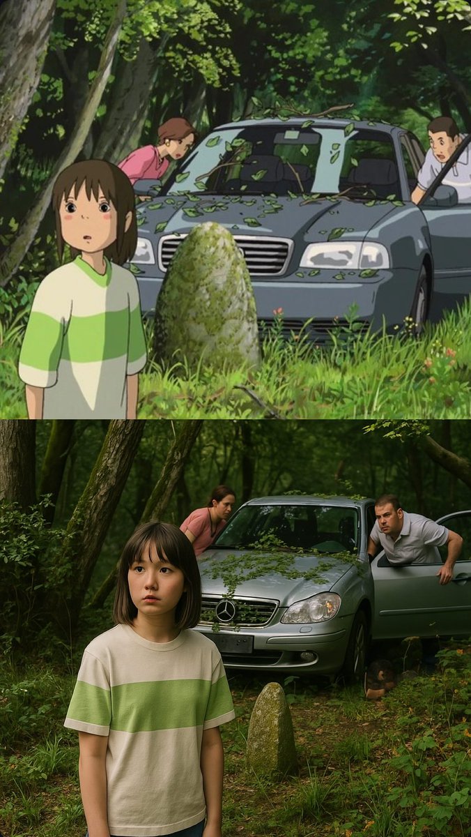 abimangku's tweet image. Rame convert photo jadi ala ala Ghibli style, mendadak penasaran kalo kebalikannya gimana. Gila banget hasilnya 🤯