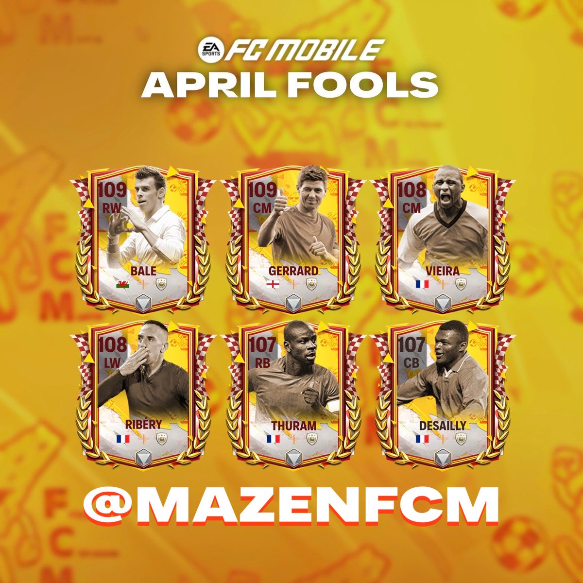 🎨 April Fools Event!

new card has been leaked from FC MOBILE Nexon April Fools’ event and it looks incredible! Here’s My Concept! 🔥

Which player would you love to see in this card?

#FCMOBILE <a href="/EASFCMOBILE/">EA SPORTS FC MOBILE</a>