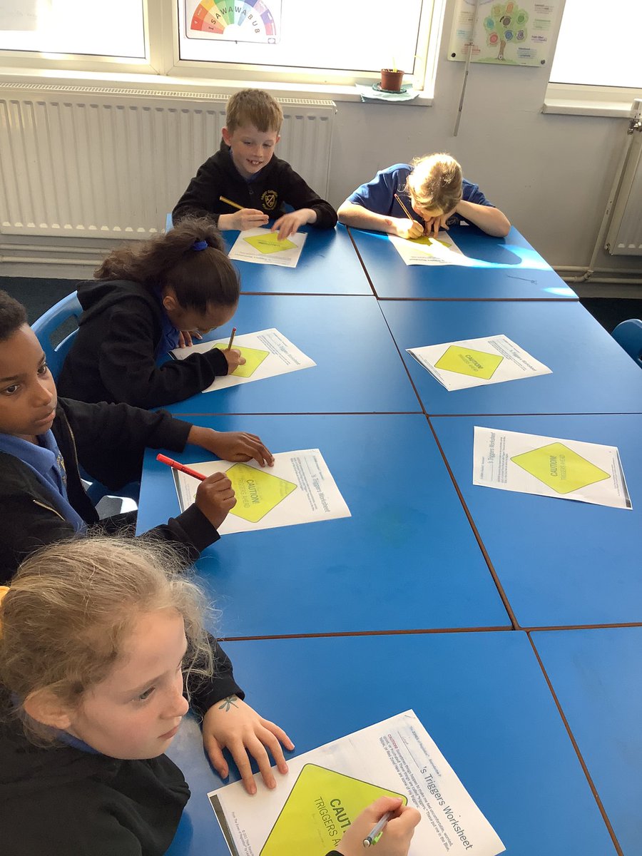 AbbeyPrimary's tweet photo. #y4 are gaining awareness on how to be more successful in managing triggers. They are recognising their own personal triggers that lead them into different zones and why. #peacemakers #zonesofregulation https://t.co/sPGcjKVZdF