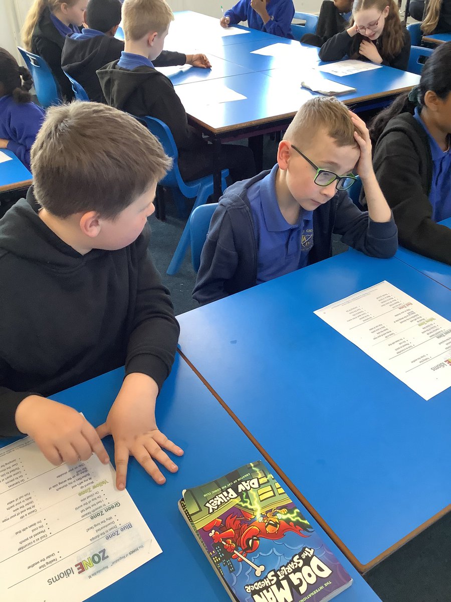 AbbeyPrimary's tweet photo. #y4 are deciding what idioms convey which emotion. They are learning that they can express their own feelings through idioms #peacemakers #zonesofregulation https://t.co/8cLG7wrROU