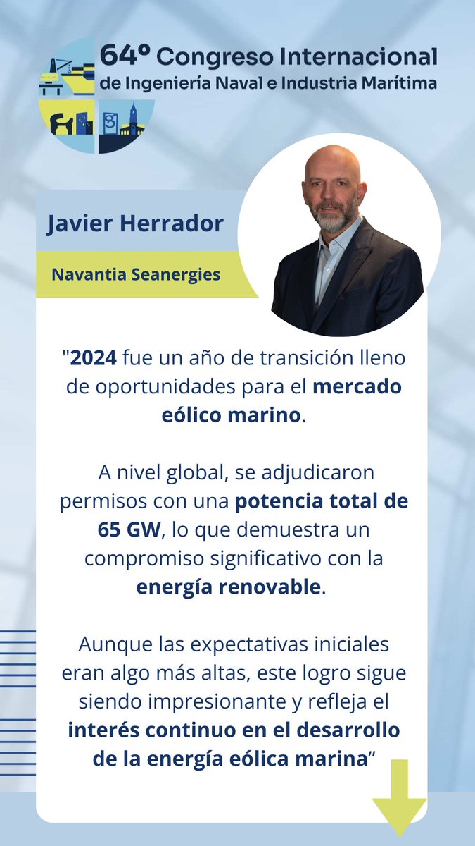 NSeanergies's tweet image. 🌊64 Congreso Internacional de #Ingeniería Naval e Industria Marítima @ingnaval 

Javier Herrador, director de @NSeanergies, ha moderado la mesa redonda &apos;La cadena de suministro e industria auxiliar en la eólica marina&apos;

Highlights del #64CIIN⬇️