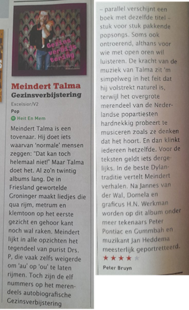 Meindert Talma (@meinderttalma) on Twitter photo "...stuk voor stuk pakkende popsongs. Soms ook ontroerend"
"In de beste Bob Dylan-traditie vertelt Meindert verhalen."
Mooie recensie van <a href="/peterbruyn/">peter bruyn</a> in het nieuwe <a href="/lflmagazine/">Lust For Life</a> "...stuk voor stuk pakkende popsongs. Soms ook ontroerend"
"In de beste Bob Dylan-traditie vertelt Meindert verhalen."
Mooie recensie van <a href="/peterbruyn/">peter bruyn</a> in het nieuwe <a href="/lflmagazine/">Lust For Life</a>