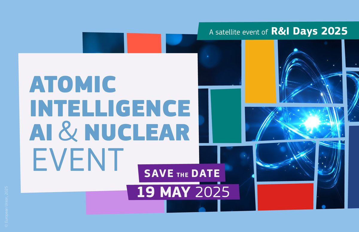 How can we responsibly accelerate #AI in EU science? Join us on May 19 in Brussels to discuss with global experts, 🇪🇺 startups, industry leaders &amp; scientists the impact of Artificial intelligence in nuclear innovation &amp; beyond.

Register now: europa.eu/!7B6t8N

#Euratom