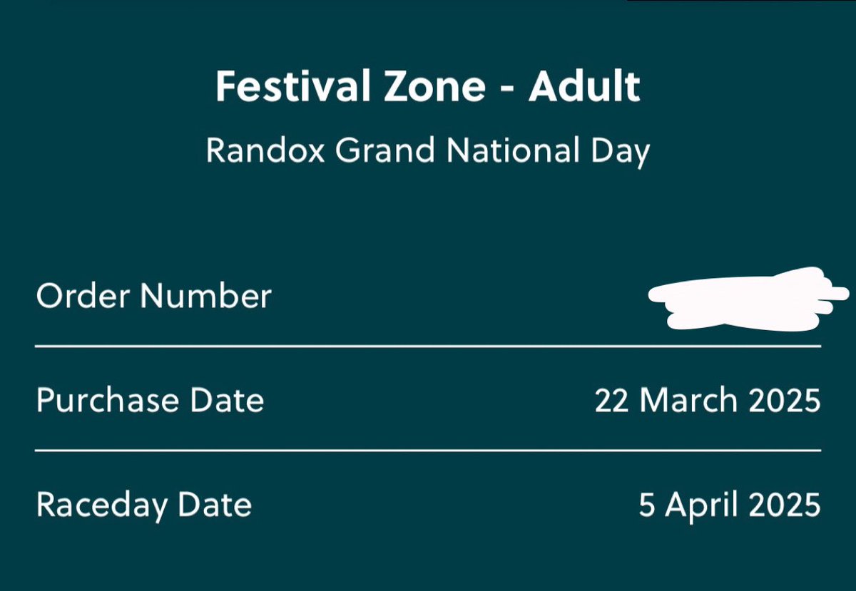 Ticket for sale #GrandNational let me know