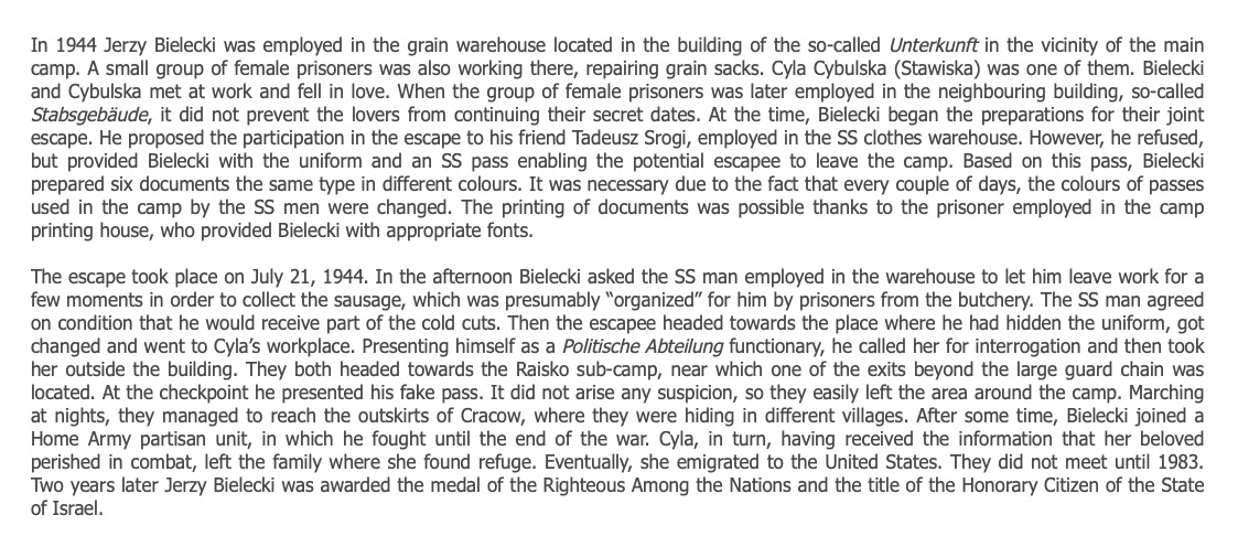 28 March 1921 | A Pole, Jerzy Bielecki, was born. A prisoner of #Auschwitz no. 243 (first transport of Poles). On 21 July 1944 he escaped from the camp in an SS uniform taking with him a Polish Jewish female prisoner Cyla Cybulska. They were in love. jfr.org/rescuer/jerzy-…