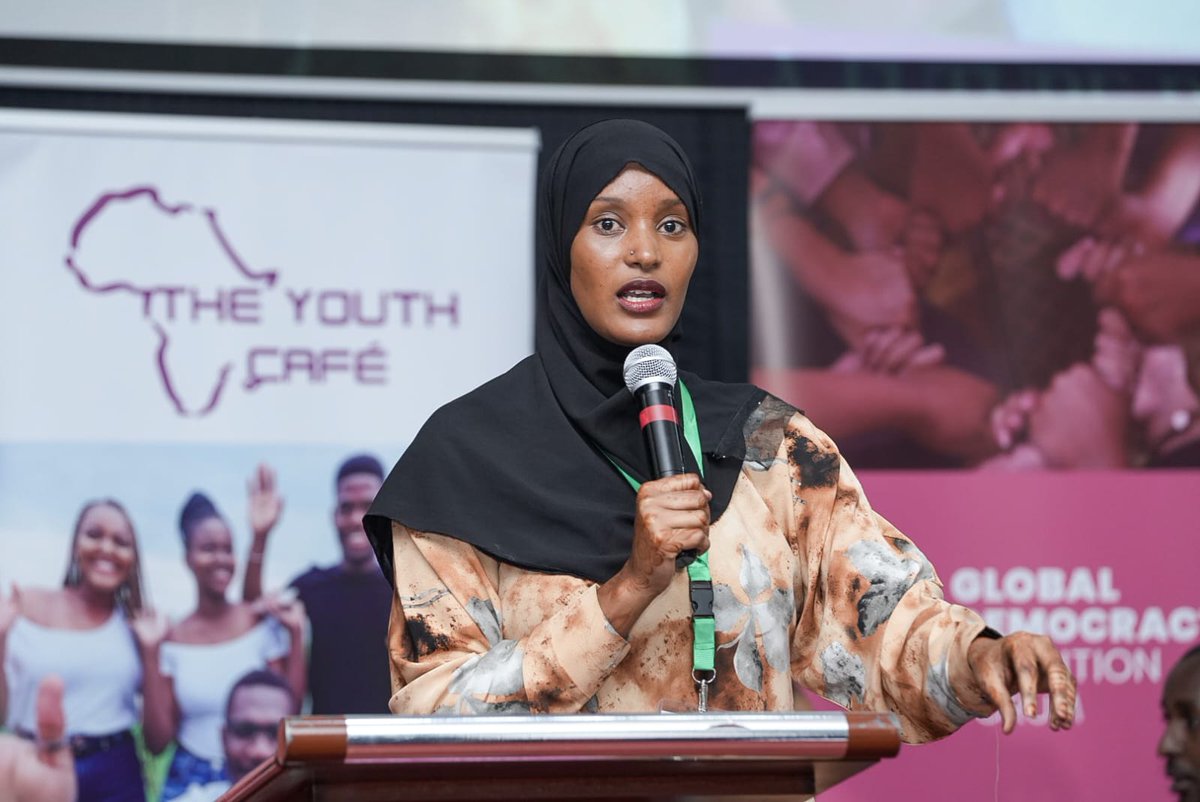 TheYouthCafe's tweet photo. 🔥 Ignite Talk – Hanifa Farsafi Adan at #GDCForum2025

"Democracy is not given; it is built." – Hanifa Farsafi Adan

Social media is more than a tool—it is a stage for democratic action and a force for accountability. It exposes injustice, amplifies voices, and unites movements. But change doesn’t happen by watching; it happens by acting.

Solidarity and unity are our strength. The youth must channel their energy into shaping democracy—not tomorrow, but today. This is our time to act!

💡 How will you use your voice for democratic change? Let’s ignite the conversation!

#GDCForum2025 #ThankYouDemocracy #IgniteTalks #CivicEngagement #SocialMediaForDemocracy #YouthPower #Accountability