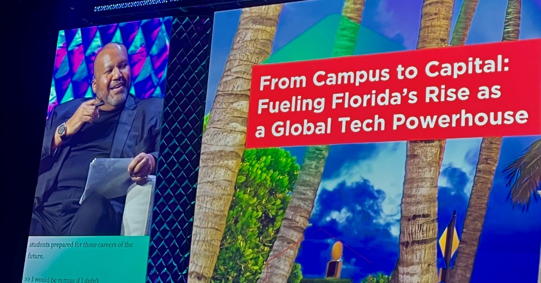 GT_Law's tweet image. #GTMiami Co-Managing Shareholder &amp;amp; GT SVP Jaret L. Davis moderated a panel discussion at eMerge Americas “From Campus to Capital: Fueling Florida’s Rise as a Global Tech Powerhouse” featuring eMerge founder Manny Medina &amp;amp; FAU President Adam Hasner. #MiamiTechMonth #eMergeAmericas
