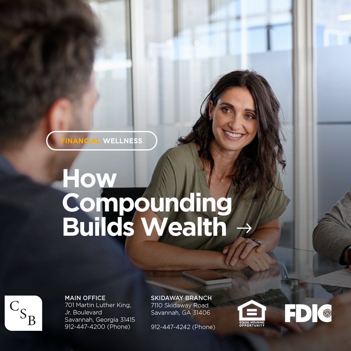BankCarver's tweet photo. Want to build wealth without working harder? Compounding lets your money grow by earning returns on both your investment and past earnings. The earlier you start, the greater the impact!

Read More: https://t.co/mEMcVUGCXU

#carverstatebank #savannah #banking https://t.co/YUo18E1gS6
