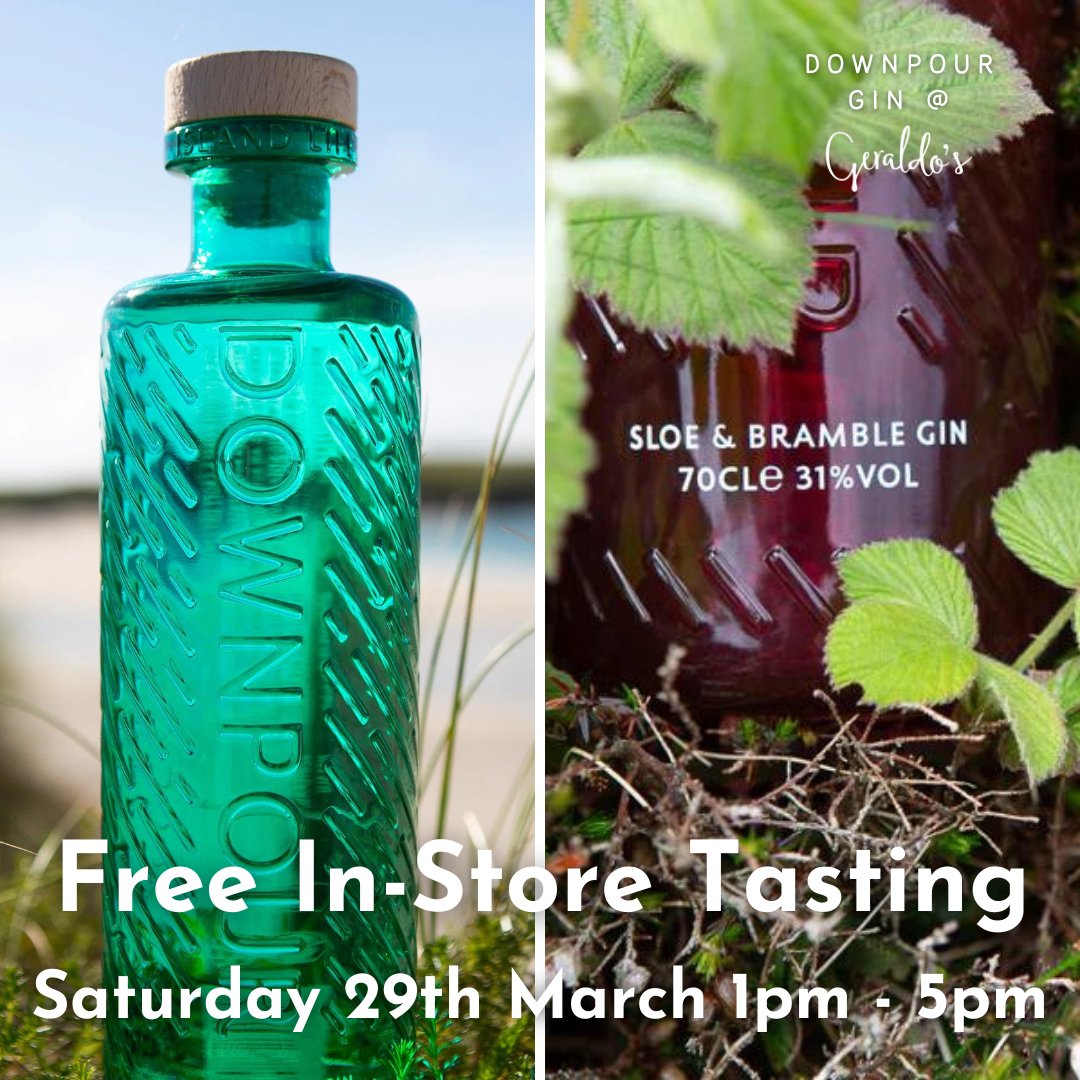 Join us tomorrow for the perfect start to Mother's Day weekend - our FREE in-store tasting of the award-winning Downpour Gin range. Drop in from 1pm-5pm to try it out and learn more about North Uist Distillery.

#GinTasting #FreeEvent #MothersDay
